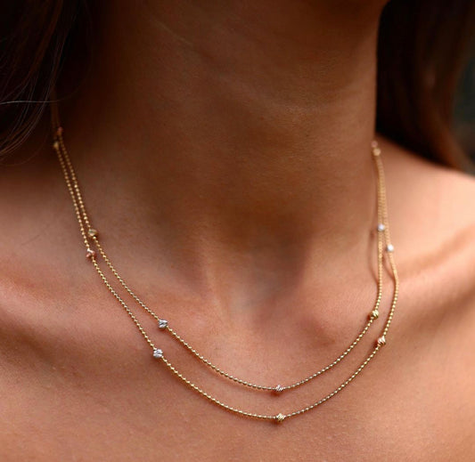 Double Row Choker with Golf Chain