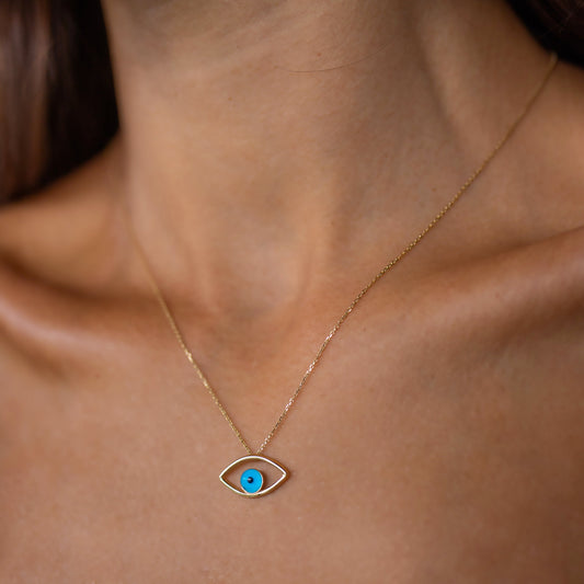 Glass Evil Eye Necklace