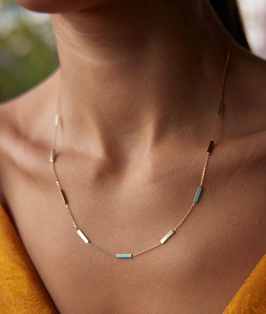 Turquoise Stick Necklace