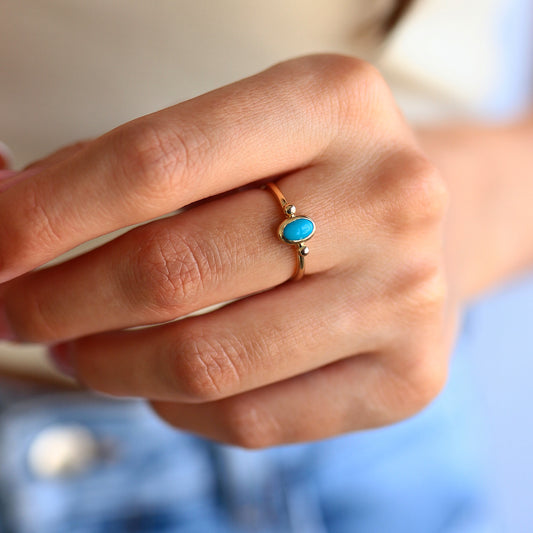 Double Ball Turquoise Ring