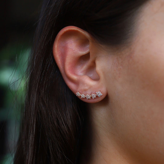 Stacked Star Earrings