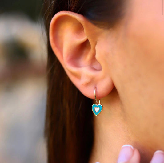 Enameled Mengeç Earrings