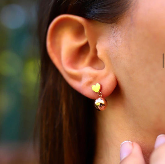 Heart Ball Earrings