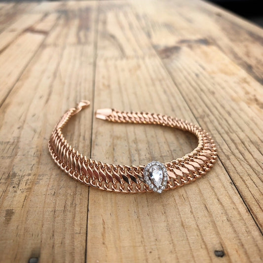 Braided Straw Bracelet with Drop Detail