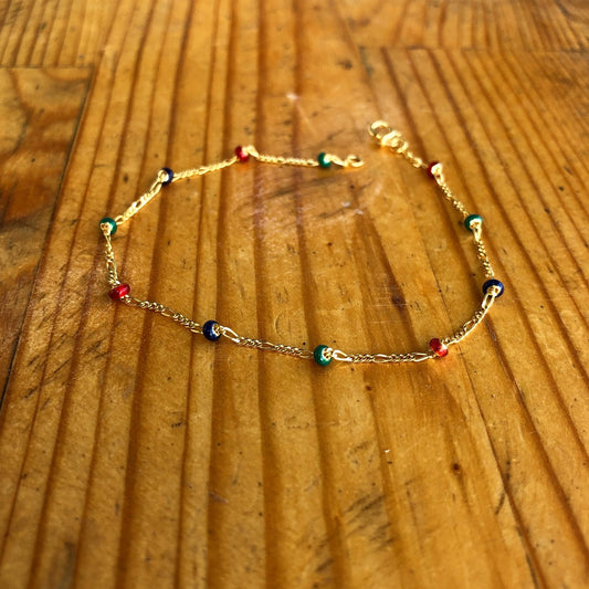Colorful Enamel Figaro Bracelet