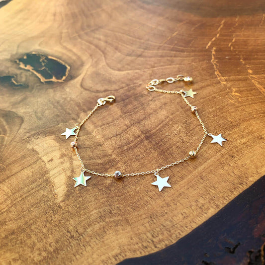 Row Star Lucky Bracelet with Colorful Balls