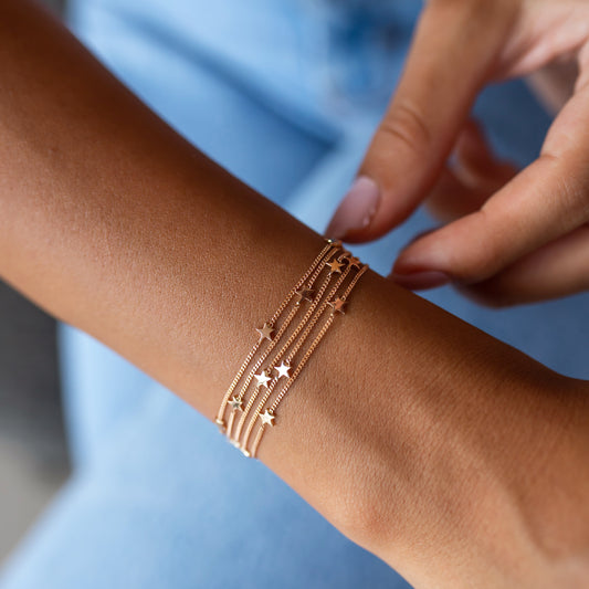 Beş Sıralı Yıldız Bileklik