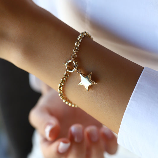Yıldız Sallantılı Kalın Doç Bileklik
