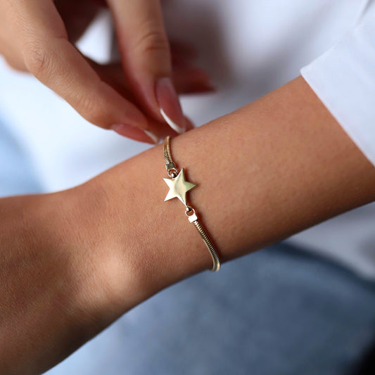 Balık Sırtı Yıldız Bileklik