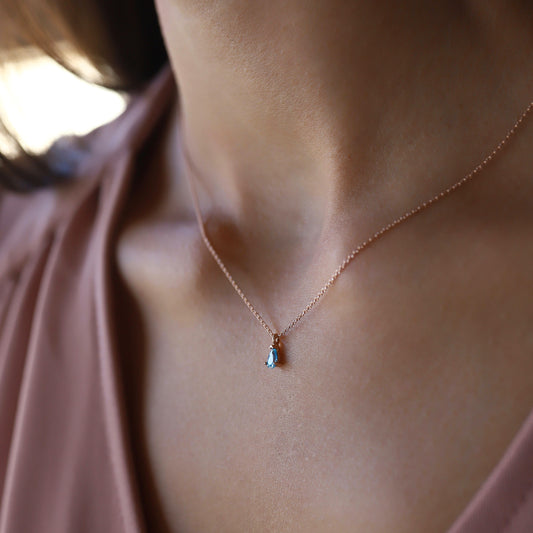 Turquoise Drop Stone Necklace