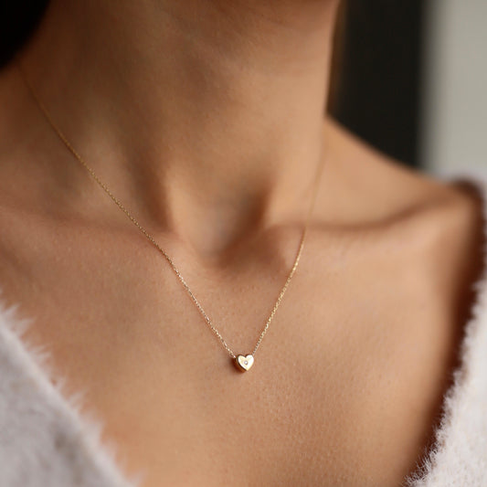 Single Stone Heart Necklace