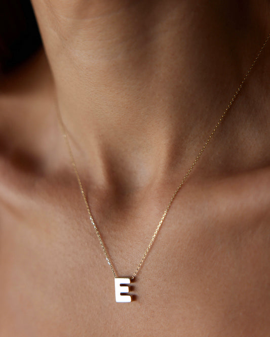 Large Punto Three-dimensional Letter Necklace