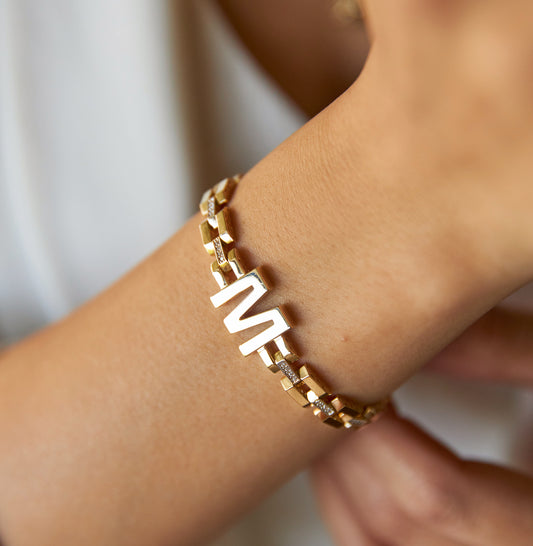 Italian Letter Bracelet