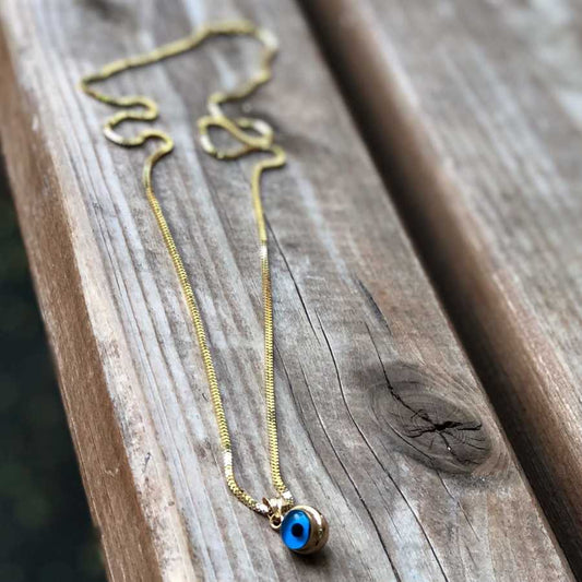 Cube Chain And Evil Eye Tip