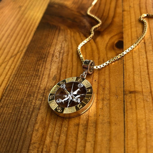 Astrological Zodiac Compass Necklace