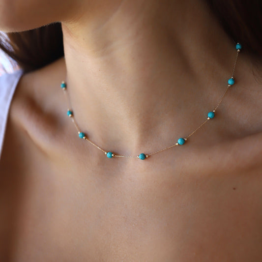 Faceted Turquoise Necklace