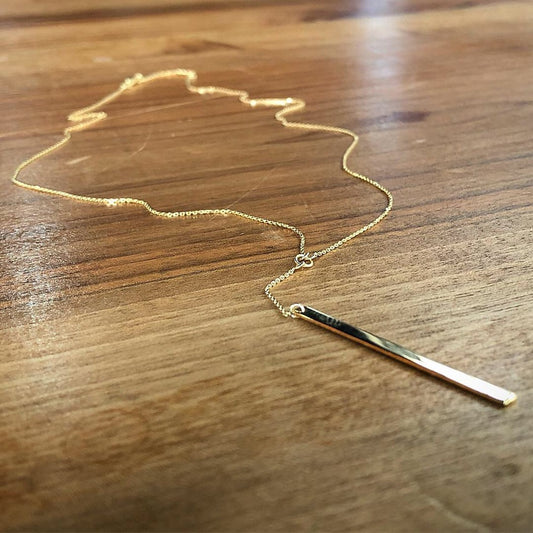 Hanging Stick Plate Necklace