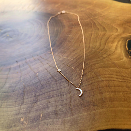 Moon And Star Necklace