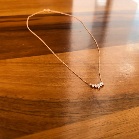 Row Baguette Necklace