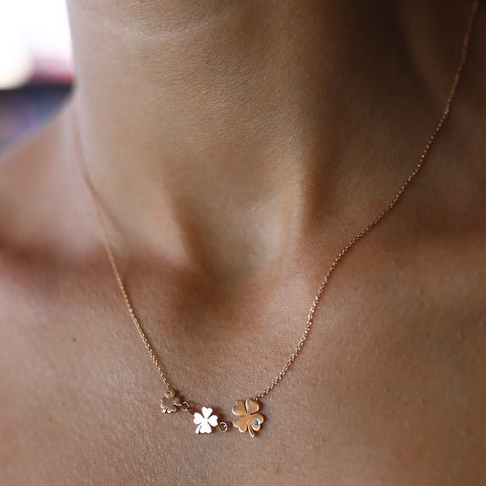 Row of Clover Necklace