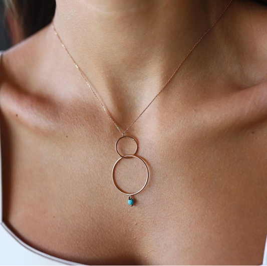 Turquoise Circle Necklace