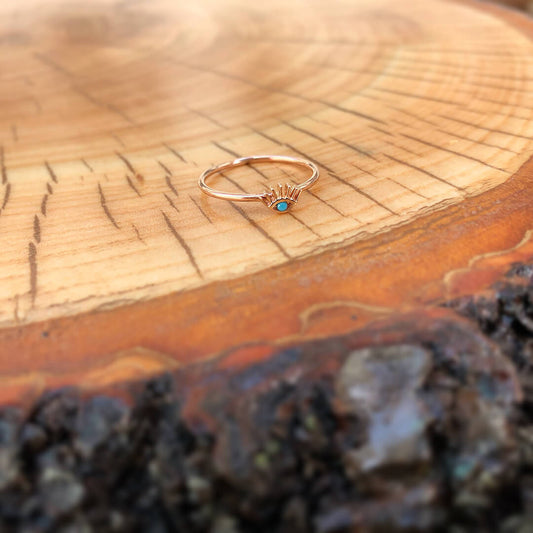 Evil Eye Ring with Minimal Eyelashes